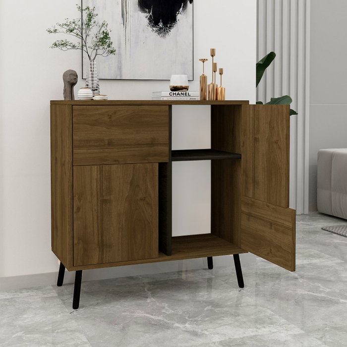 Hanah Home Darien - Nogal de Estambul y Madera Negra Hanah Home Darien - Nogal de Estambul y Madera Negra